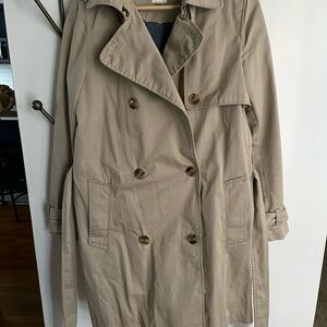 GAP Khaki Double-Breasted Trench Coat